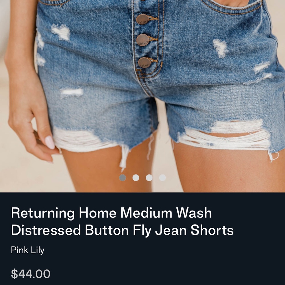 Womens Jean high rise shorts.